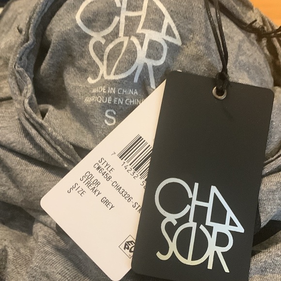 Chaser | NWT Streaky Grey Rock Star Short Sleeve Tee Shirt Small - Picture 2 of 2